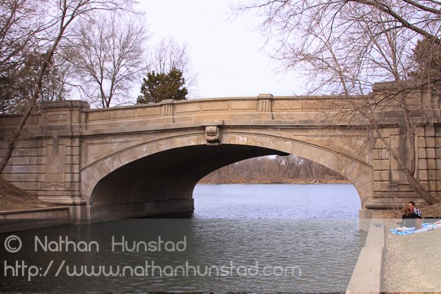 The bridge over the short connector between Lake of the Isles and Lake Calhoun.